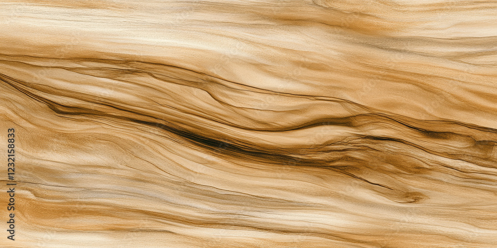 Wall mural maple wood texture with a smooth, light tan finish. the grain is uniform and subtle, creating a clea