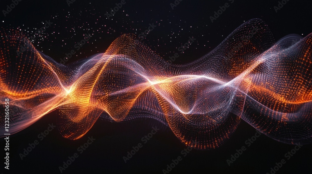 Poster Pulsating Energy Waves in Unison Creating a Mesmerizing Visual Display