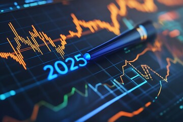 Fototapeta premium Future Market Trends Forecasted for 2025