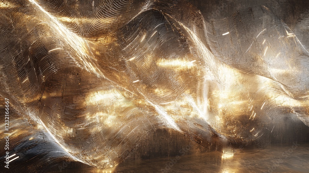 Poster ethereal layers of light creating a digital textured background