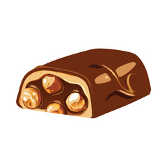 vector chocolate cake isolated 