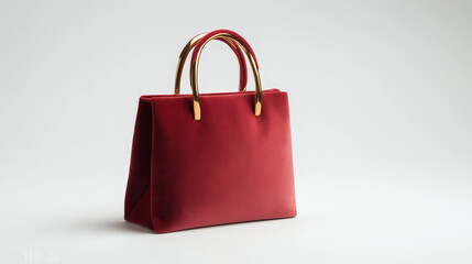 Luxury Red Velvet Gift Bag with Gold Handles