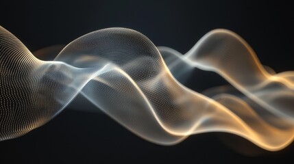 Soft Ethereal Waves Moving Gracefully in a Serene Light Background