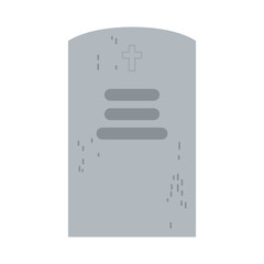 Gray tombstone with cross symbol marking a burial site in a quiet cemetery