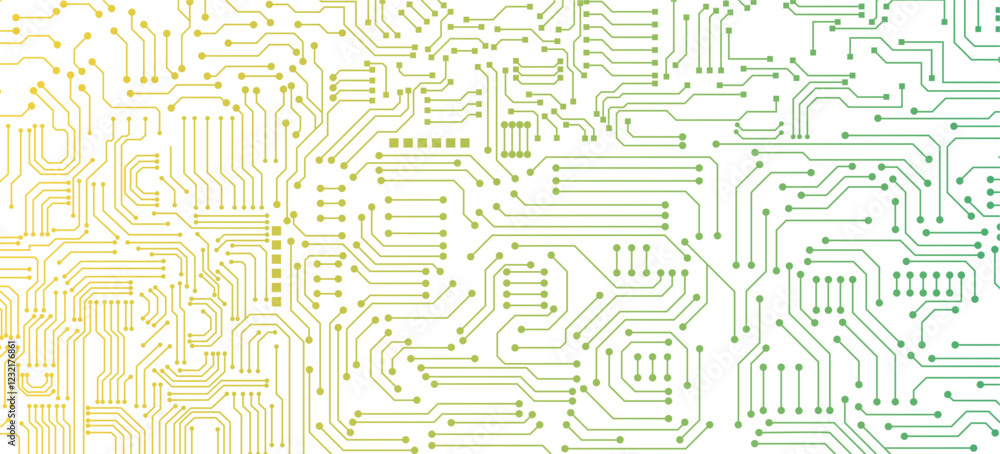 Wall mural technical vector seamless pattern with circuit board.