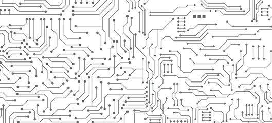 Abstract digital background with technology circuit board texture. Electronic motherboard illustration. Communication and engineering concept. Vector illustration.