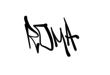 ROMA city sprayed graffiti letters
