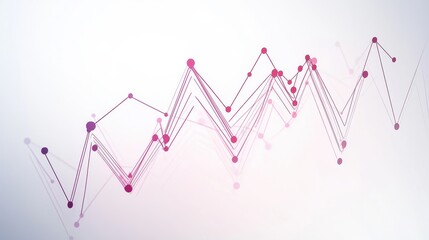 Obraz premium A minimalist line graph with fluctuating stock trends, elegant design, vector illustration, isolated on white background.