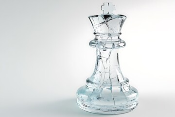 Shattered Glass Chess King: A Symbolic Representation of Loss