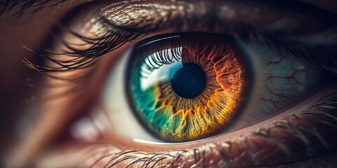 ultra closeup of human eye iris