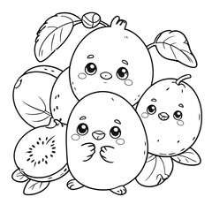 Cheerful Fruit Characters