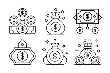 Obraz premium Financial icons set