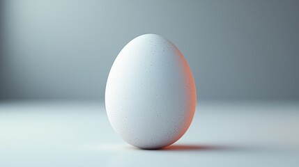 Elegant White Egg on a Softly Lit Minimalist Background