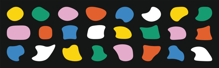 Geometric Shapes set. Organic blob collection. Vector illustration.