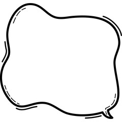 Hand drawn bubble text outline