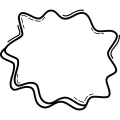 Hand drawn bubble text outline
