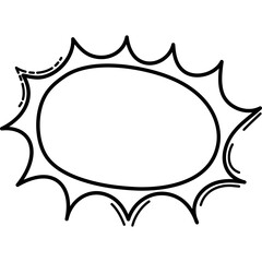 Hand drawn bubble text outline