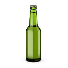 3D render of Beer bottle isolated on transparent background