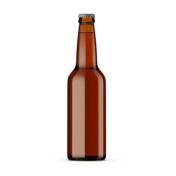 3D render of Beer bottle isolated on transparent background