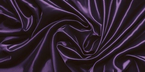 Obraz premium Luxurious Purple Silk Fabric with Elegant Drapery. This image showcases a luxurious purple silk fabric with elegant drapery, featuring smooth folds and a glossy sheen.