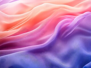 Obraz premium Pastel Fabric Texture: A captivating close-up revealing the ethereal beauty of silky, soft fabric, draped and flowing in a spectrum of pastel hues.