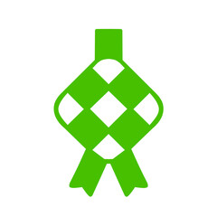 ketupat icon logo simple design illustration