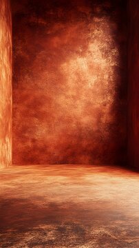Warm Terracotta Backdrop: A minimalist yet captivating backdrop featuring a textured terracotta wall with a warm, inviting glow, creating a sense of warmth and comfort.