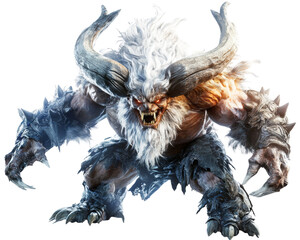 Obraz premium Powerful Mythical Beast Digital Painting A Fierce Creature with
