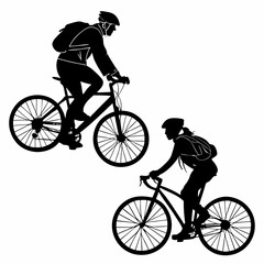 Fototapeta premium person riding a bike