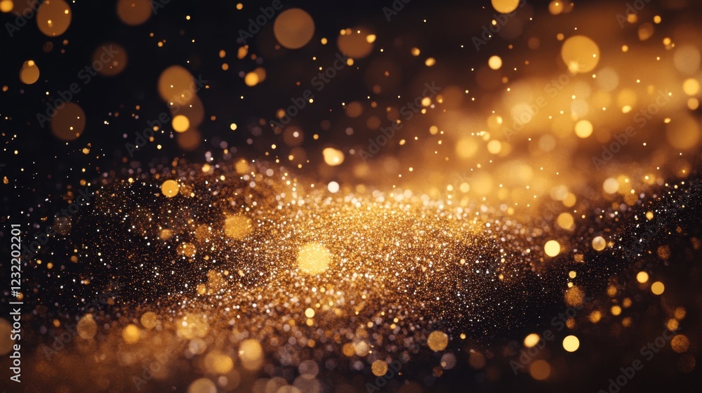 Aufkleber golden bokeh lights creating a magical abstract background