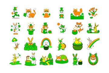 Obraz premium 24-bundle St. Patrick's Day vector illustration 1.ai