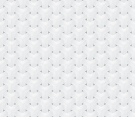 Vector seamless abstract geometric pattern with hexagons. Modern 3D design with subtle texture, light and shadow