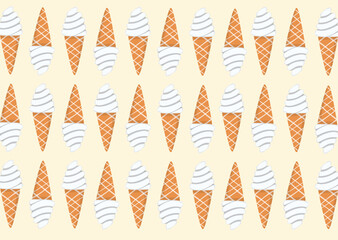 ice cream cone seamless pattern