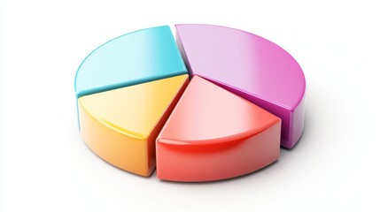 Obraz premium Colorful Pie Chart Representation of Data Distribution and Segmentation