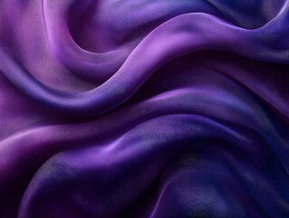 Obraz premium Purple Silk Drape: A luxurious purple silk fabric drapes and flows in a mesmerizing display of soft, ethereal curves, the delicate texture and rich hues creating a visually captivating scene. 