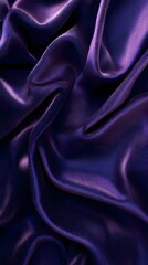 Obraz premium Deep Purple Satin Drape: A rich, luxurious, and smooth purple satin fabric with a luxurious texture in a dramatic, dynamic, and alluring abstract design.
