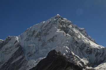 The stunning Himalayan Mountain ranges with snowy  glaciars and breathtaking views of Mount...