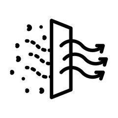 Air purification icon outline set sign