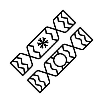 recommend clip art: Christmas cracker icon outline set sign