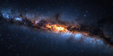 Milky Way Galaxy with Starfield