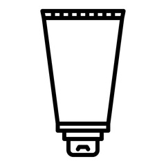 Cosmetic tube icon outline set sign
