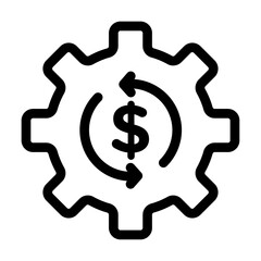 Costs optimization icon outline set sign