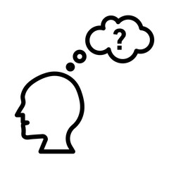 Curiosity icon outline set sign