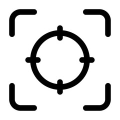 Focusing icon outline set sign