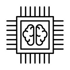Intelligent system icon outline set sign