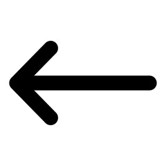 Left Arrow outline set sign