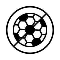 Fototapeta premium No ball game sign outline set sign