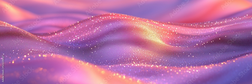 Aufkleber shimmering iridescent fabric with soft undulating texture colors blend from rose gold to lavender