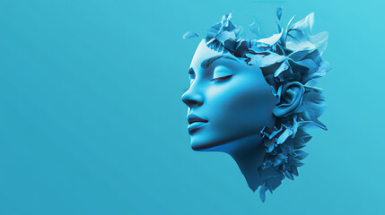 Long tail keyword banner with isometric icons on blue background. 