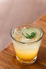 Refreshing Citrus Cocktail with Lime and Mint